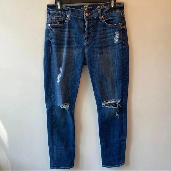 7 For All Mankind Josefina Skinny Boyfriend Jeans - Picture 7 of 14